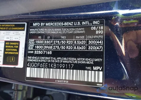 2019 Mercedes-Benz Gls 450 4Matic из США, поврежденный, VIN 4JGDF6EE1KB199117